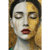 Tableau Portrait Féminin Doré