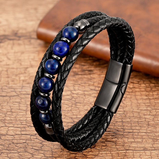Bracelets en pierre naturelle  Nos bracelets en cuir ornés de pierres