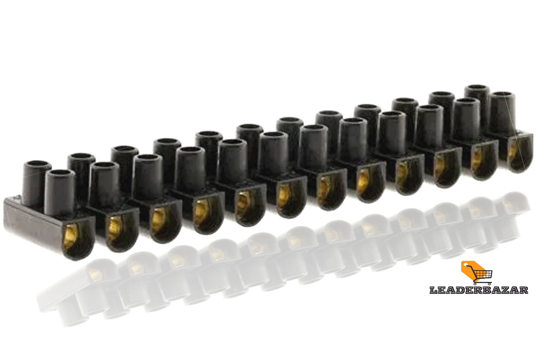 Barrette de 12 Dominos de Connexion - 12 x 2 Entrées - 25 mm² / 60 A