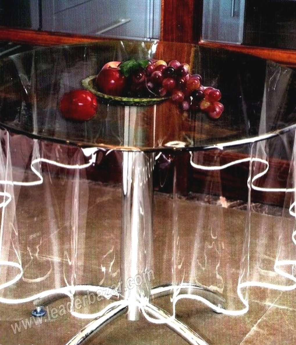 Nappe Transparente ronde avec bordure Diamètre 180cm