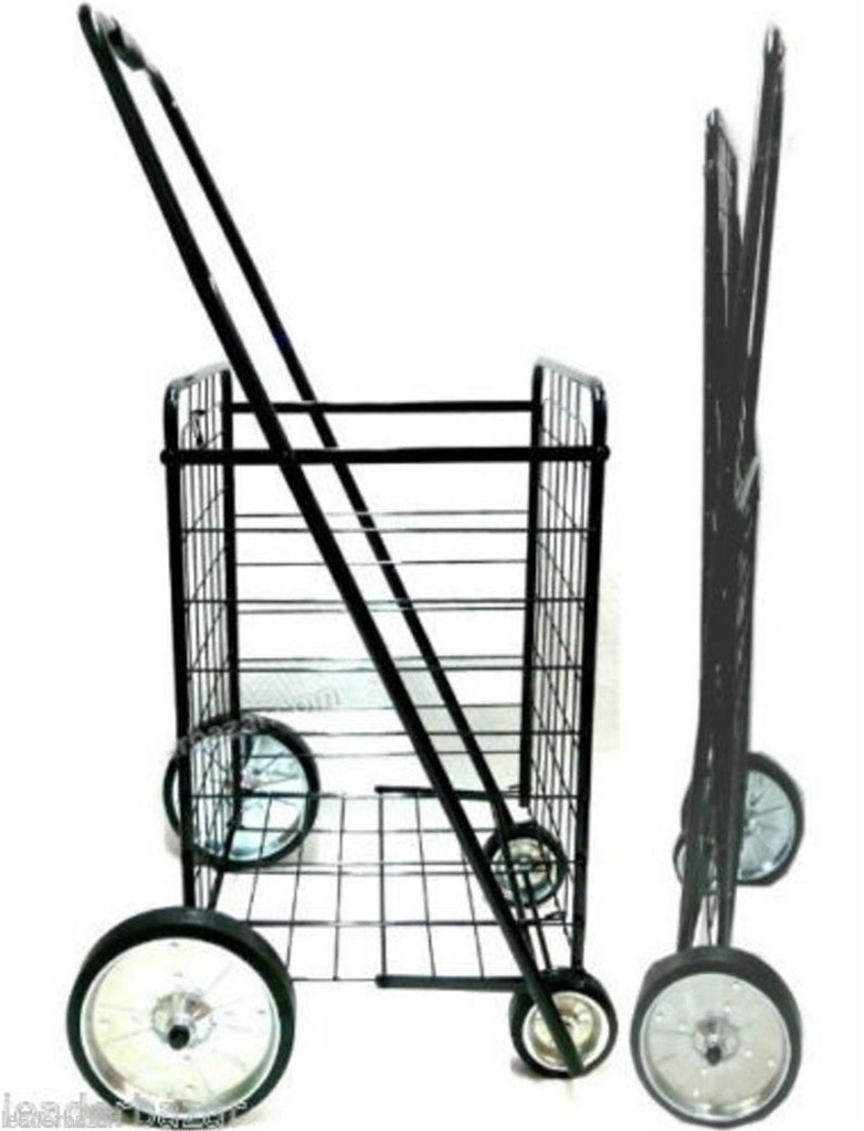 Chariot de courses 4 roues métal pliable - Chariots de course - leaderbazar