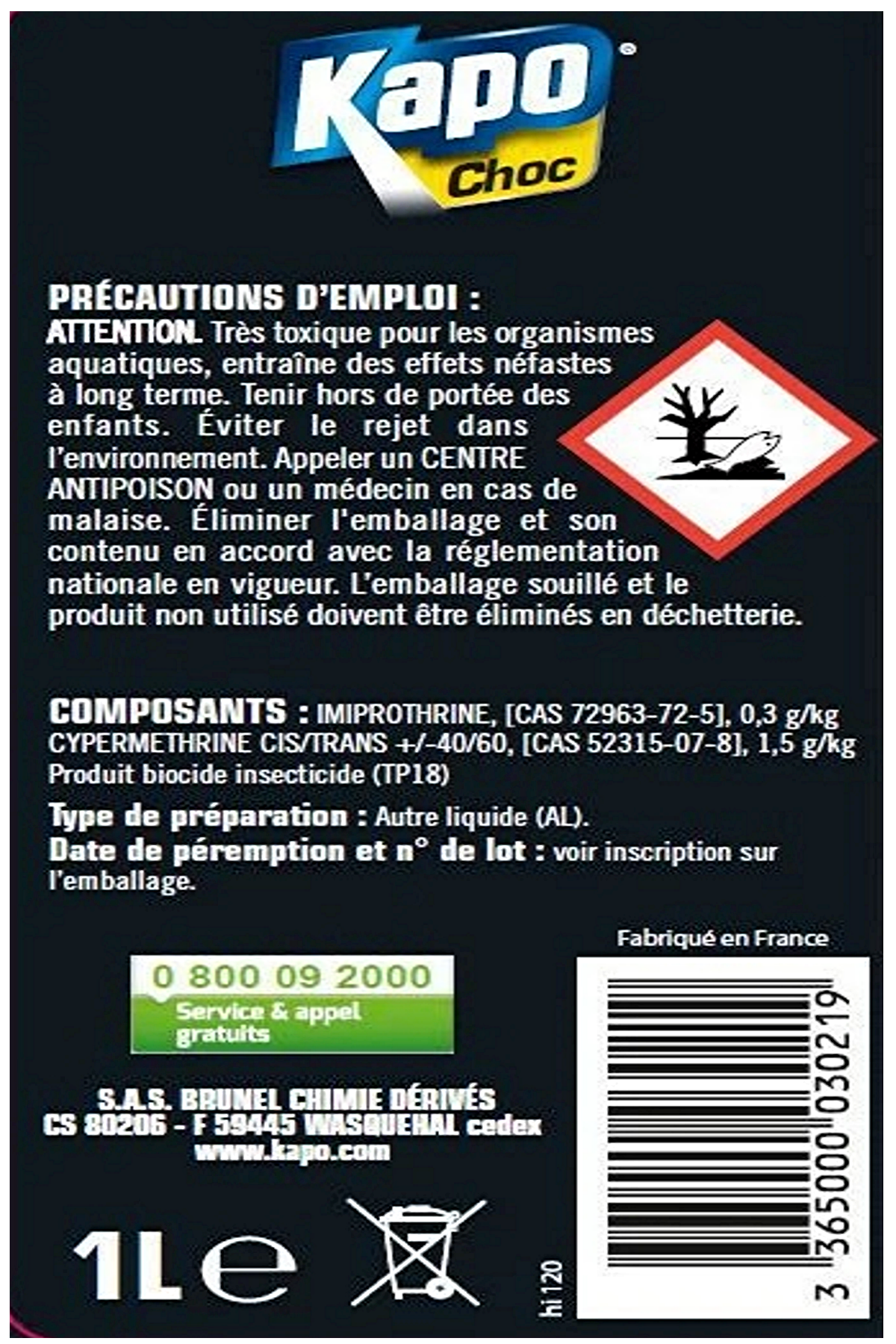 Antipunaises pulvérisateur punaises de lit KAPO, 1 litres -  Droguerie/Insecticide spécial punaise de lit - leaderbazar