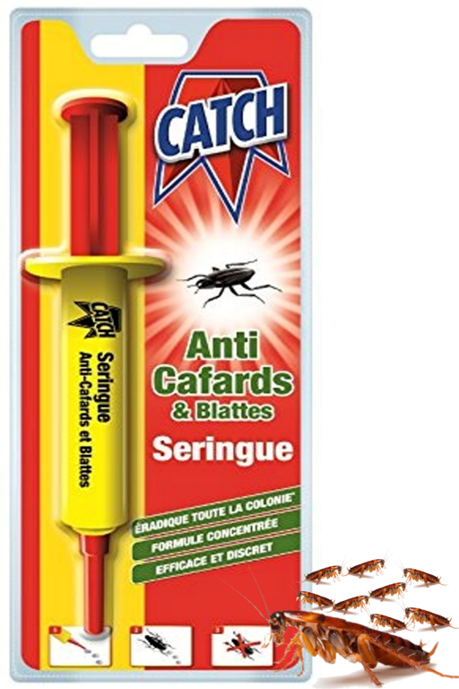 Seringue insecticide Catch anti blattes et cafards - Droguerie/Insecticide  volants et rampants - leaderbazar