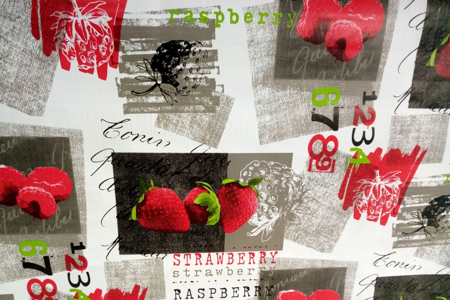 Toile cirée motif fruits