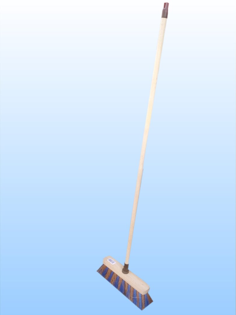 Balai En Fibre De Coco Zébré MONDELIN - 29 Cm, Douille 24 Mm - Idéal Pour Sols Durs
