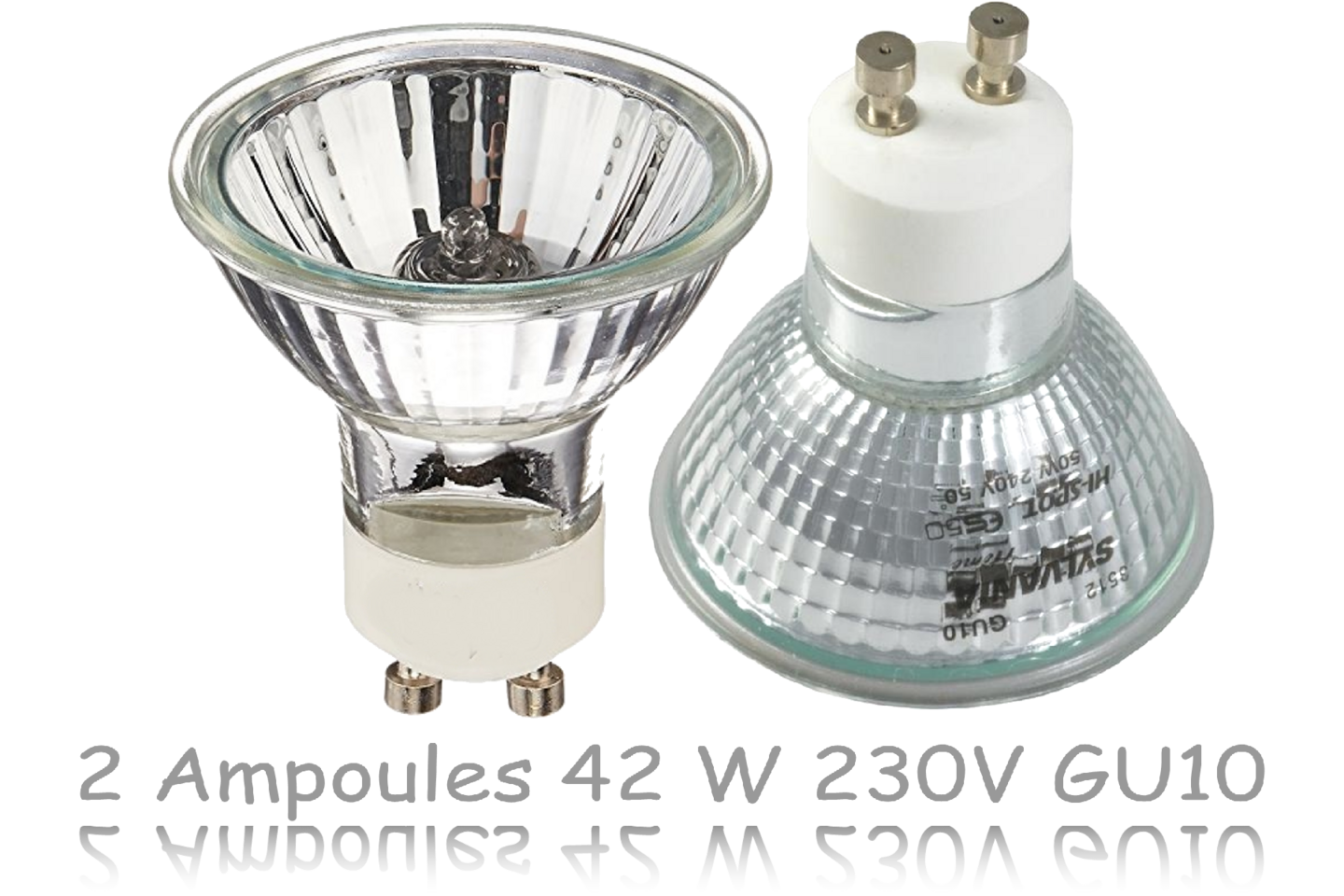 2 Ampoules halogènes 50 W 230V GU10 Electricité/Ampoules leaderbazar