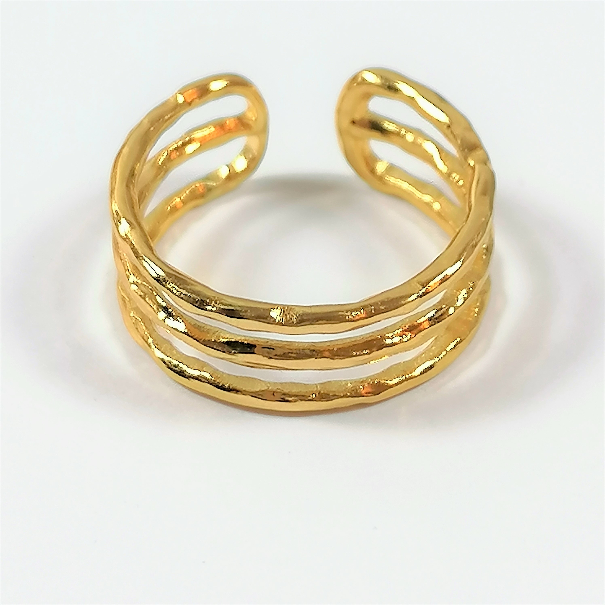 Bague acier doré SARA Siane