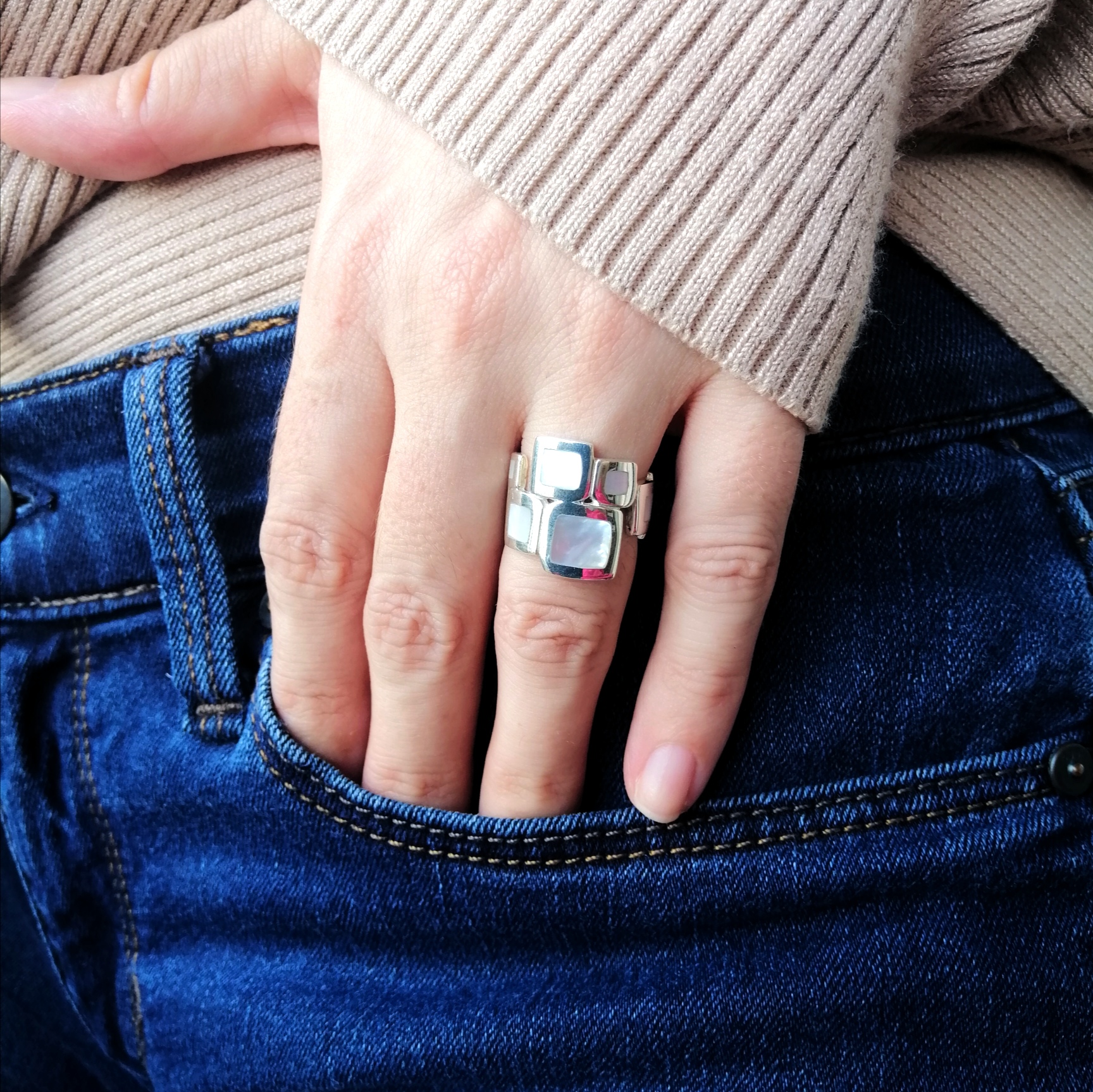 Bague argent nacre Betty (3)