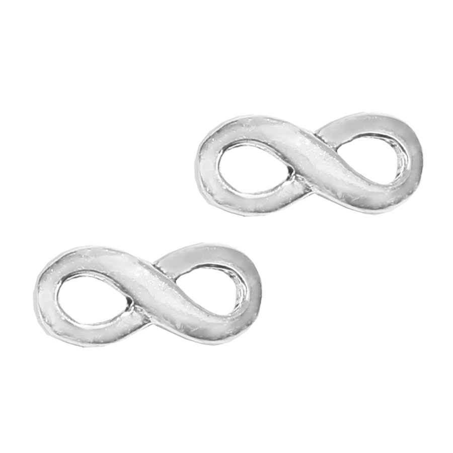 Boucles d'oreilles clou argent symbole infini