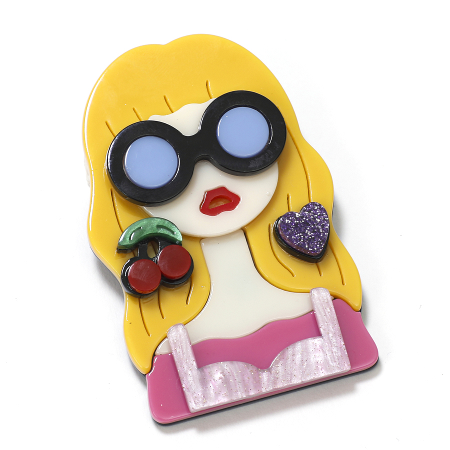 Maxi broche en résine femme pop - TINA