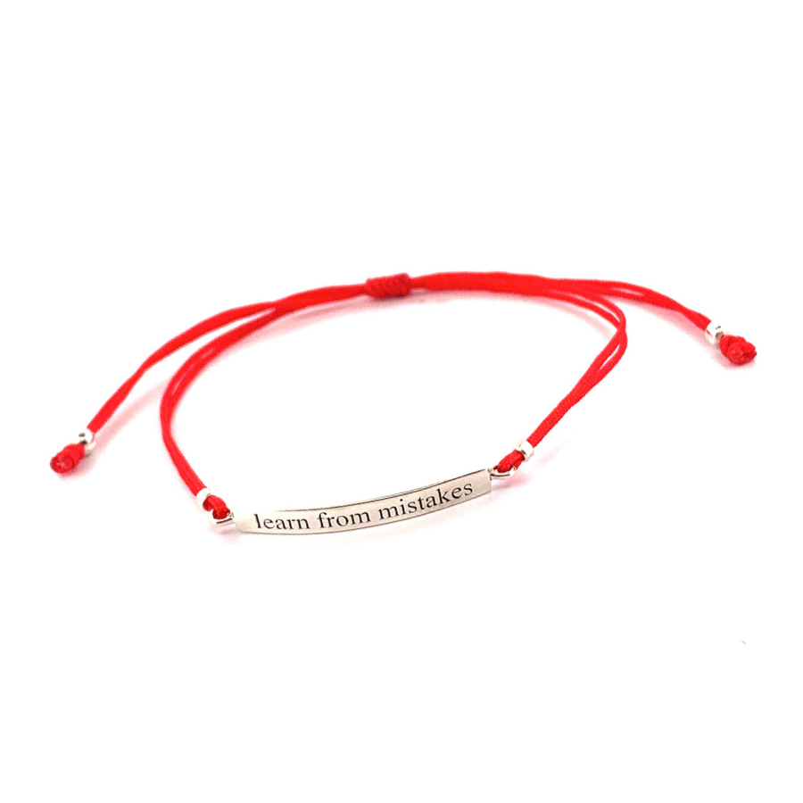 Bracelet Message \'Apprendre de ses Erreurs\' - Un Bijou d\'Inspiration Personnelle