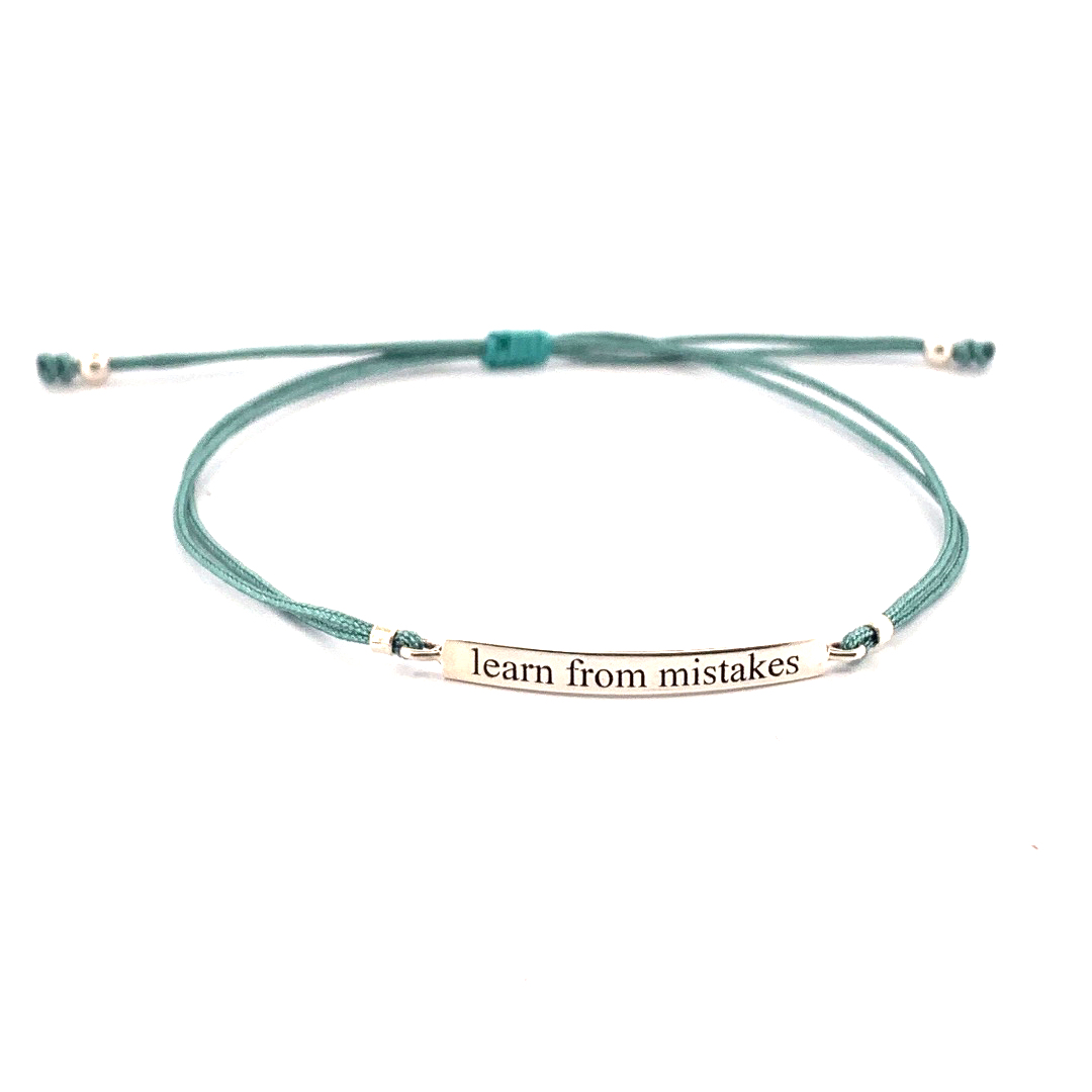 bracelet message learn from mistakes