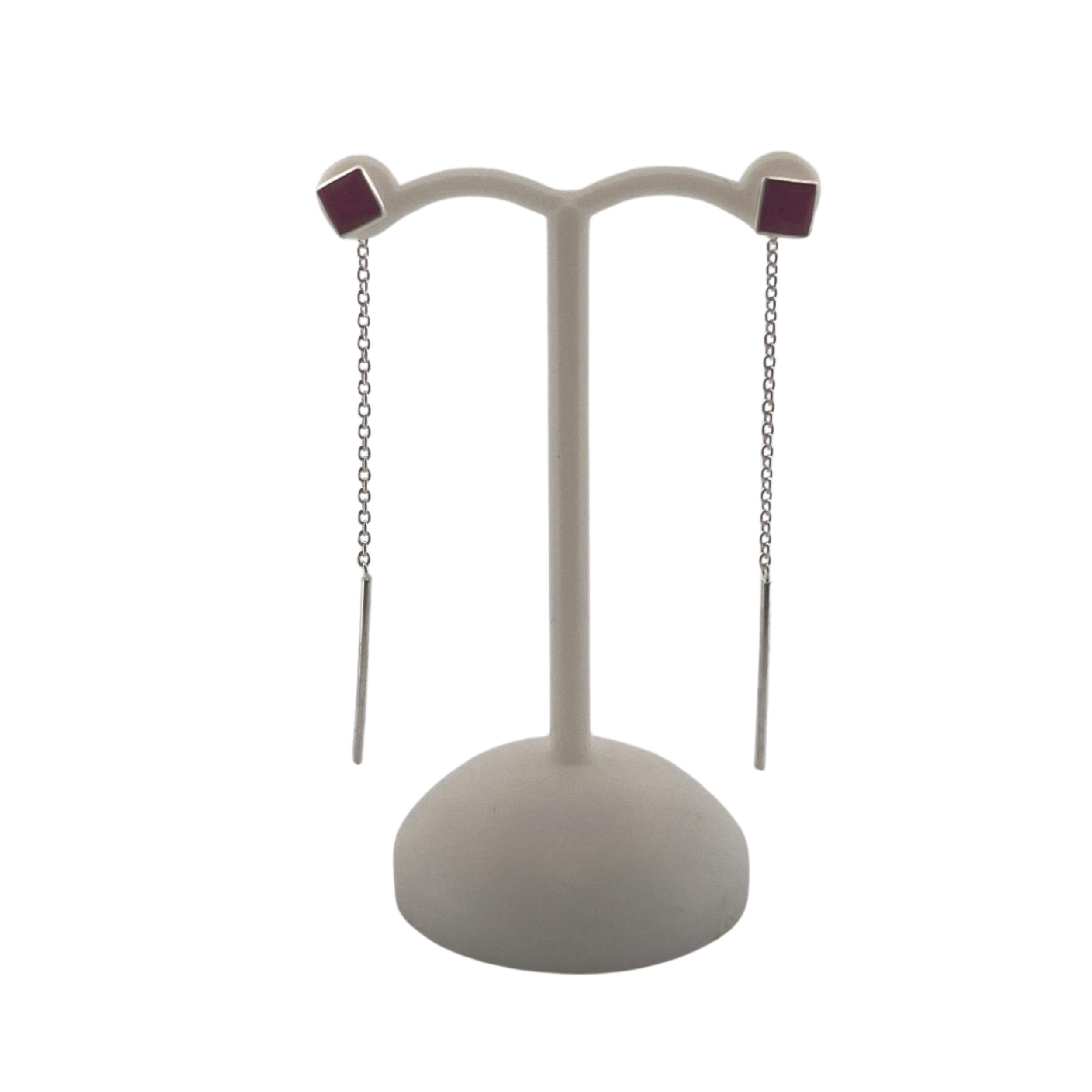 Boucles d\'oreilles carré et argent - Elégance