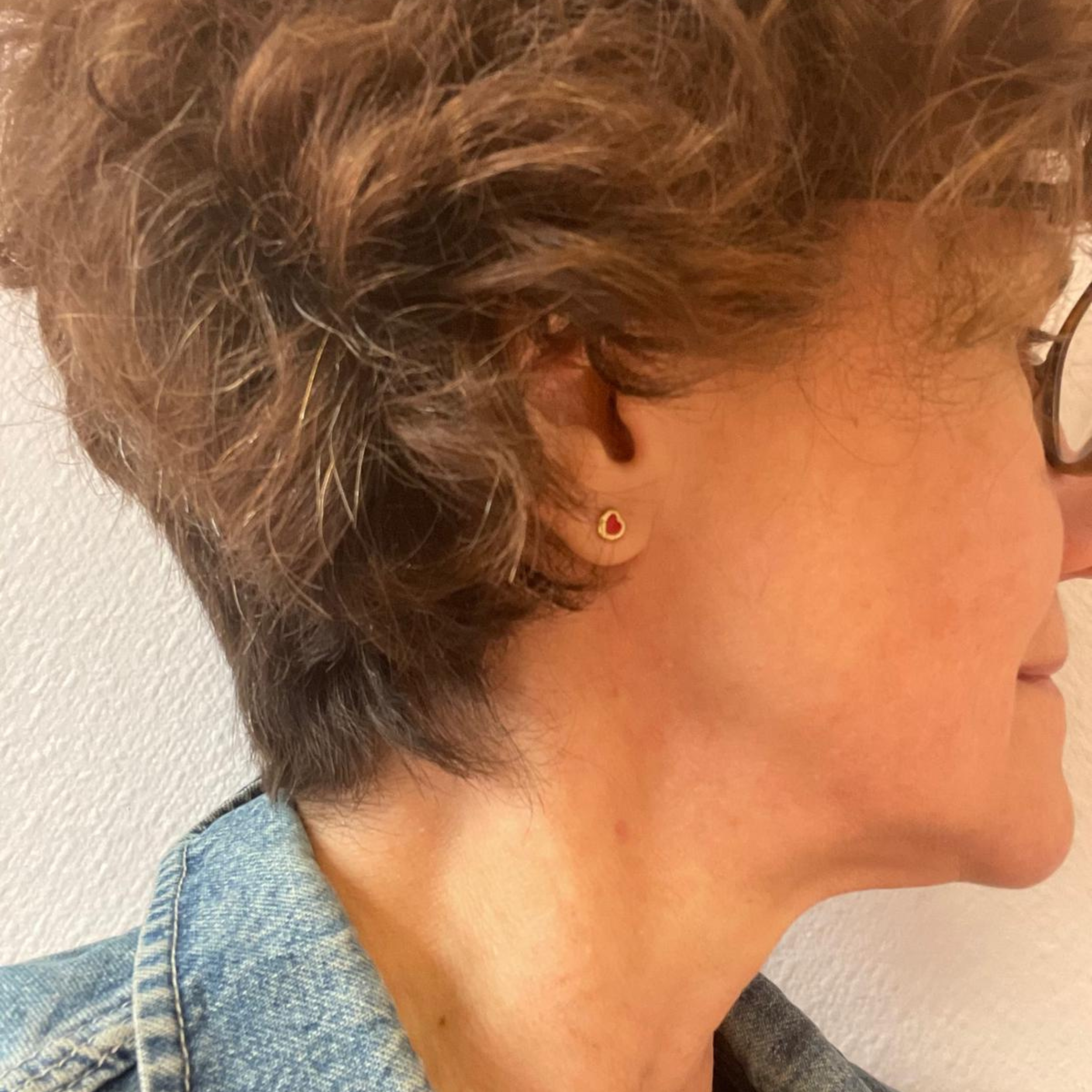 boucle oreille rouge sien
