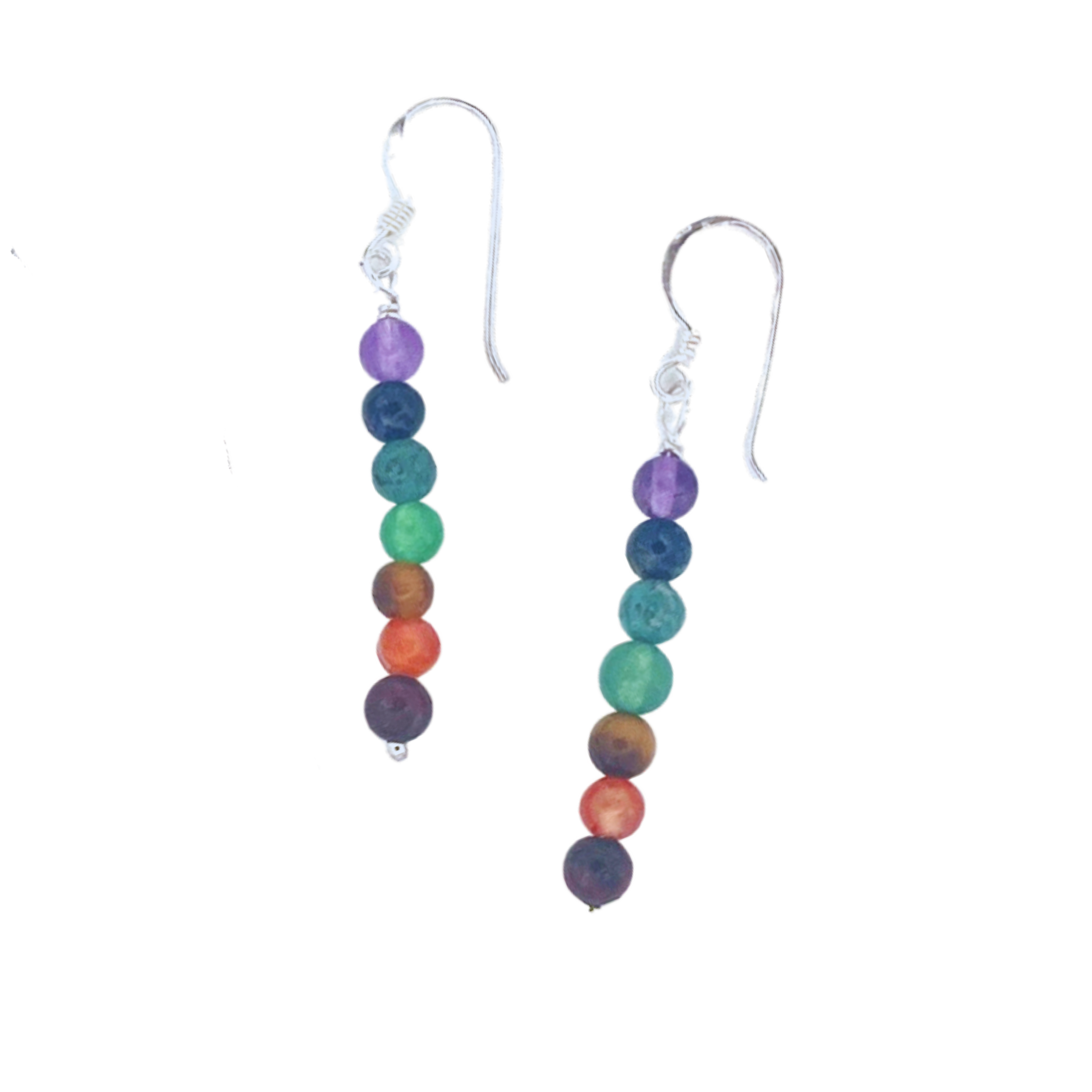 Boucles D'oreilles 7 Chakras En Pierres Naturelles - Minerals Store