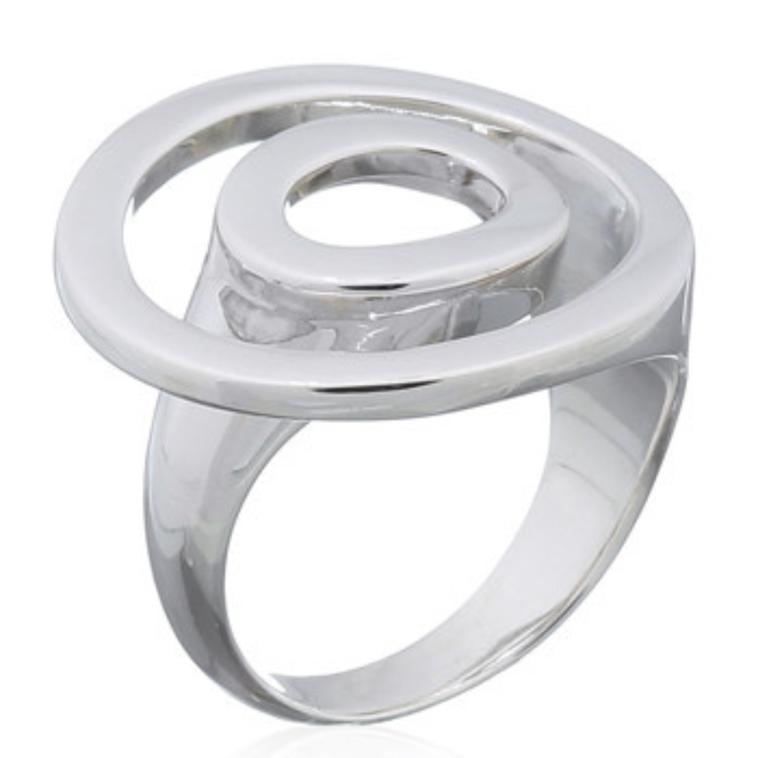 Bague en argent cercles concentriques ELOIZ