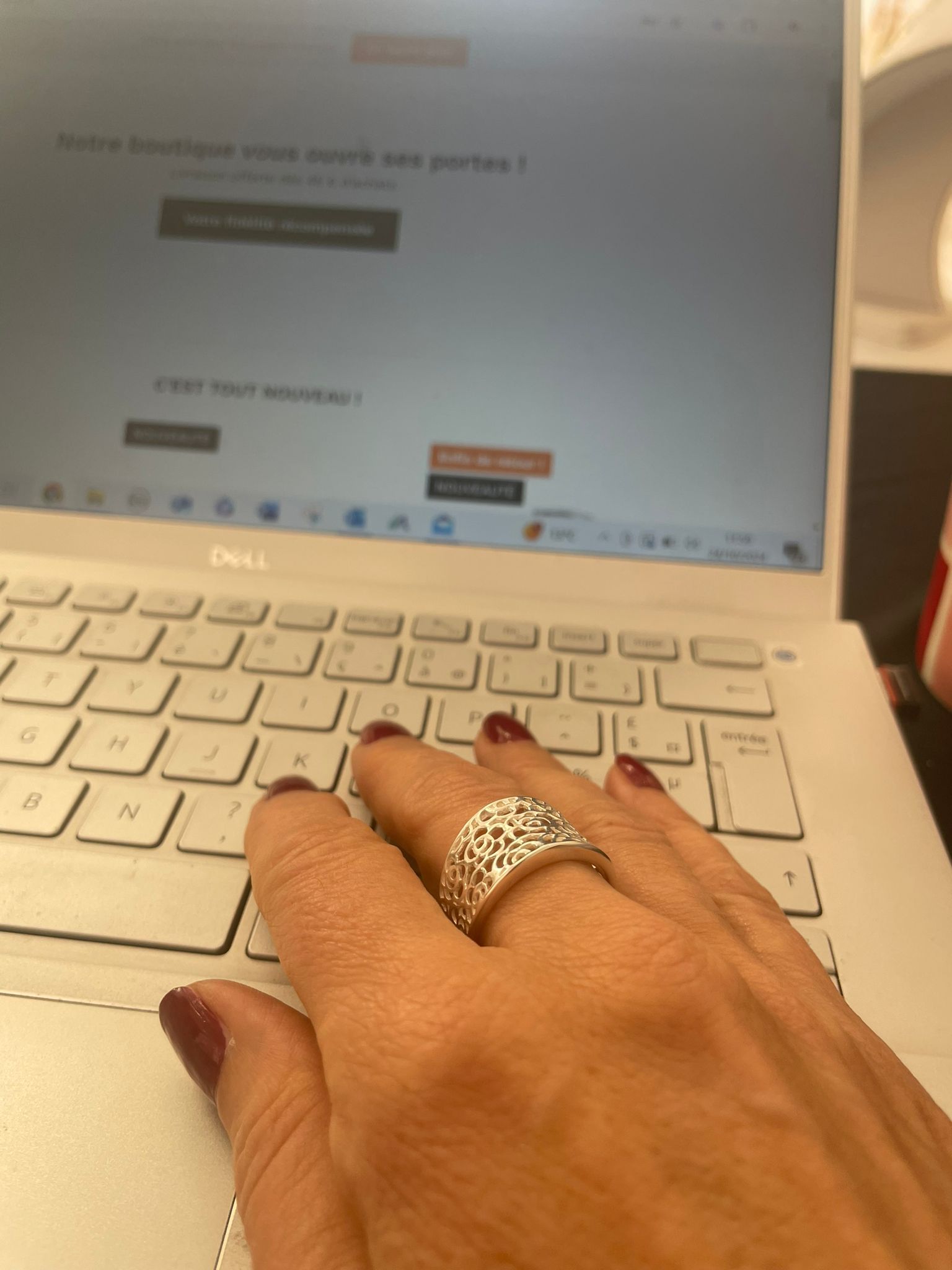 bague argent florale Siane
