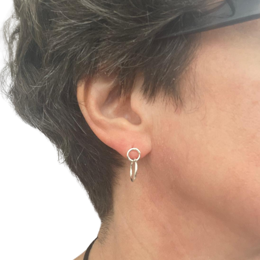 Boucles doreilles minimalistes cercles argent