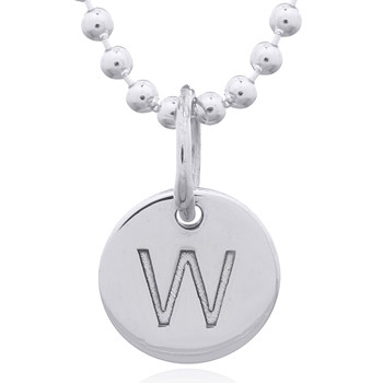 pendentif gravé-Initiale-_W_-argent 925