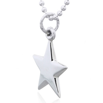 collier etoile argent chaine boule (1)