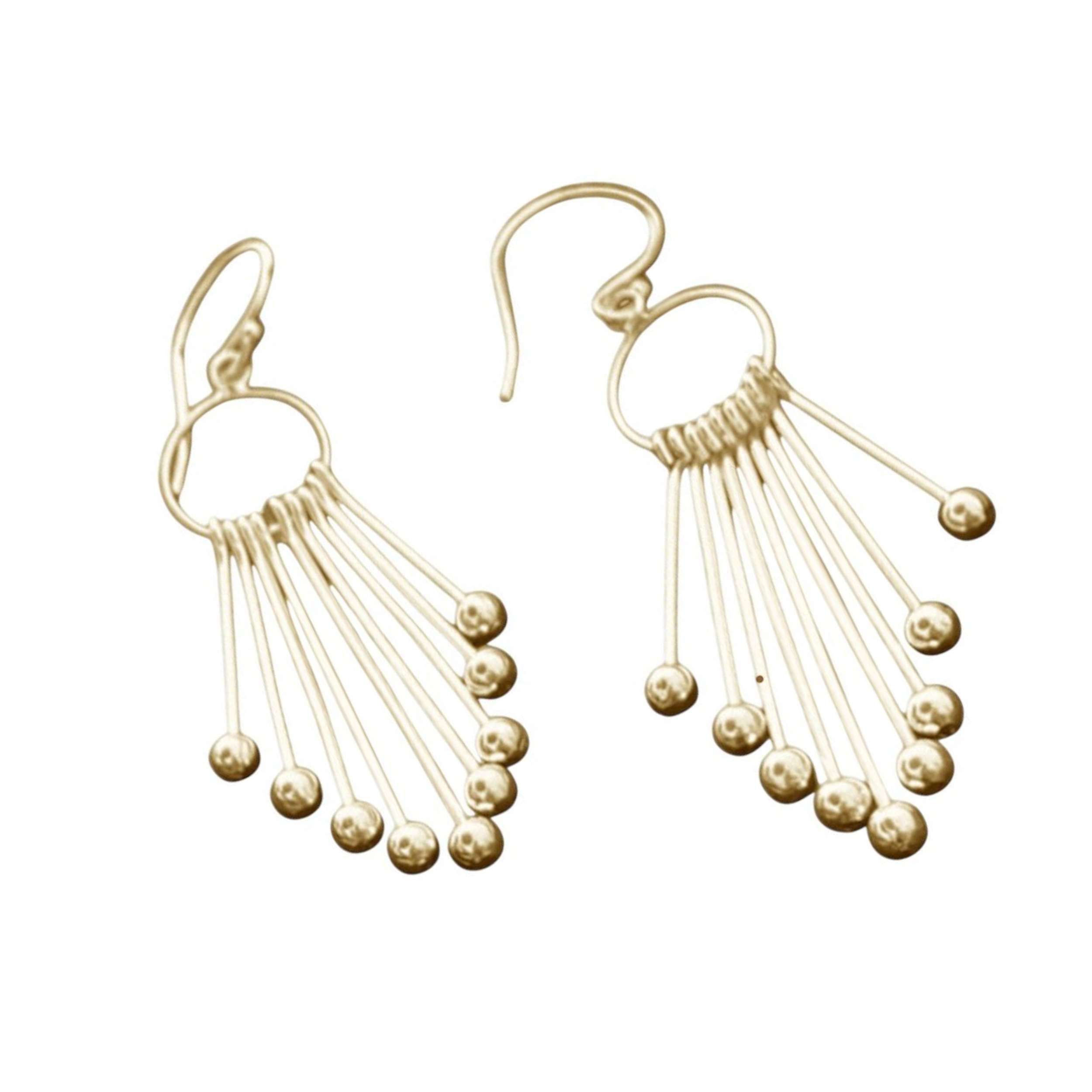 Boucles doreilles chandelier plaqué or