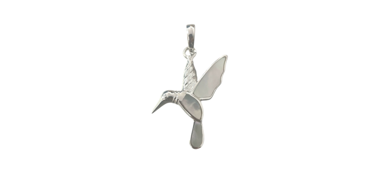 Collana Les Poulettes Con Ciondolo Colibrì Traforato In Argento 925 - Gioiello Artigianale In Cofanetto Regalo, Elegante E Raffinato