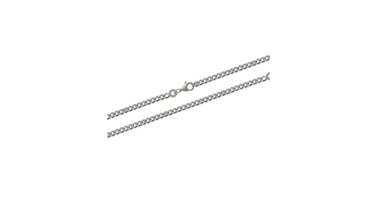 Chaîne Gourmette En Argent Massif 42 Cm - Maille Classique, 1,55 Grammes, Neuf Avec étiquettes