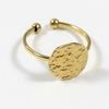 Bague ajustable acier doré PERY