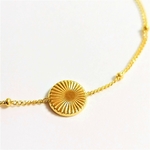 Bracelet souple acier doré LEO