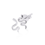 puces oreilles serpent argent