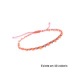 bracelets pierres naturelles argent orange Existe en 10 coloris