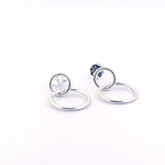 Boucles d'oreilles minimalistes double cercle en argent 925 - EPURE