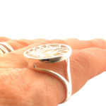 bague ronde nacre lotus siane bijoux