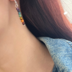 boucles doreilles pierres naturelles chakra jeune fille