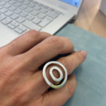 BAGUE ARGENT CERCLES OUVERTS ELOIZE