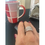 Bague Siane motif floral argent