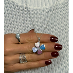 pendentif argent nacre trefle 4 feuilles