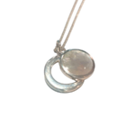 Pendentif argent nacre rond Tess