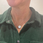 pendentif argent nacre rond TESS