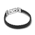 Bracelet homme en cuir tressé et acier inoxydable BRUCE