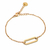 Bracelet souple ovale acier doré LAVY