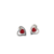 coeur rouge argent