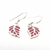 Boucles d'oreilles feuilles rose