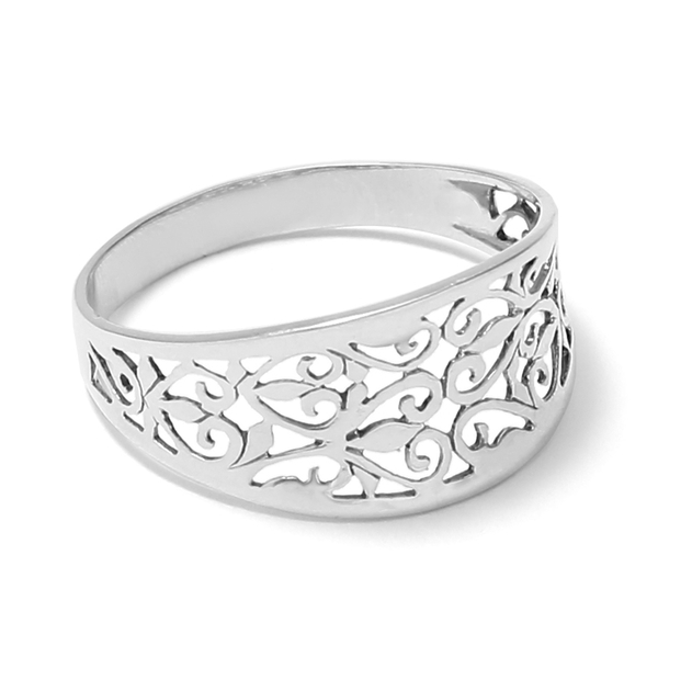 Bague large arabesque en argent LILI Tous nos bijoux Bagues