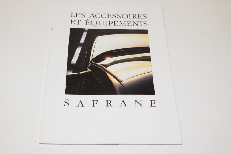catalogue équipements et accéssoires RENAULT SAFRANE CATALOGUE ou