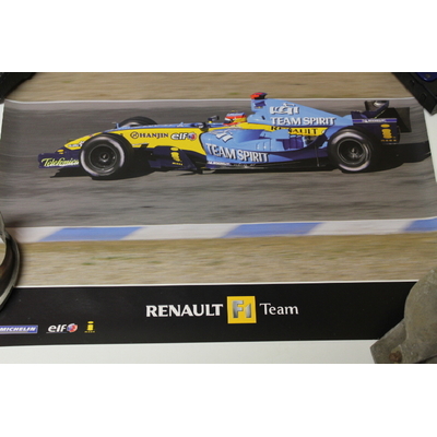 affiche publicitaire neuve d'origine RENAULT formule F1 team