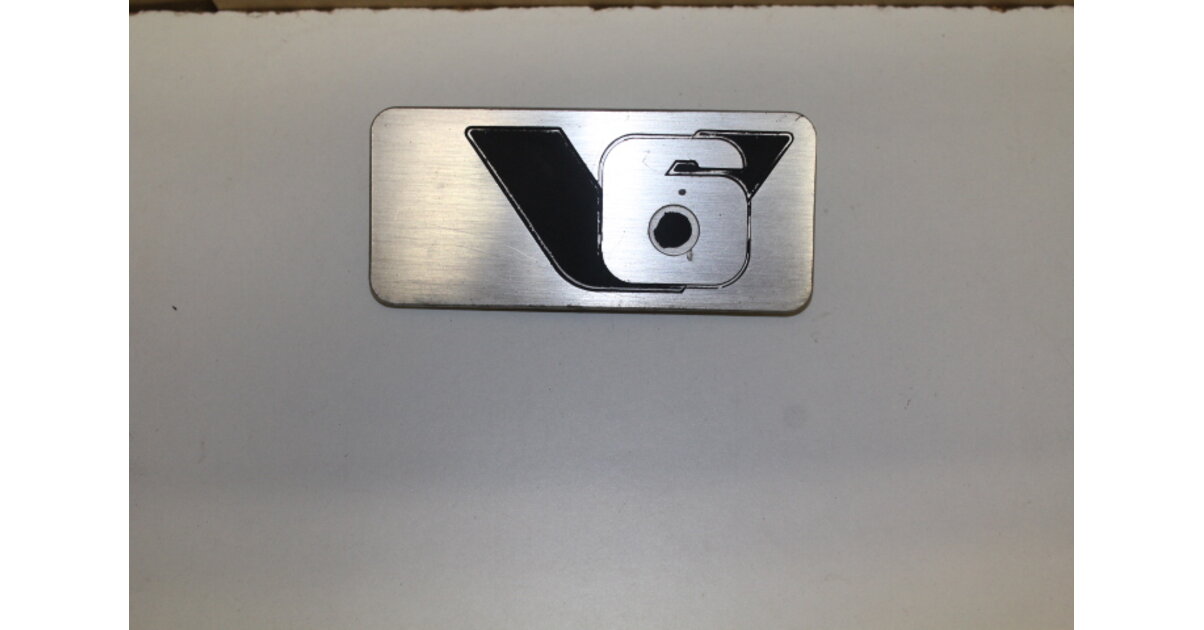 INSIGNE COFFRE PEUGEOT 604 V6 - Logo Vintage, Occasion, Pour Collection Ou Restauration