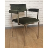 Fauteuil/chaise de bureau, années 60, velours vert kaki,