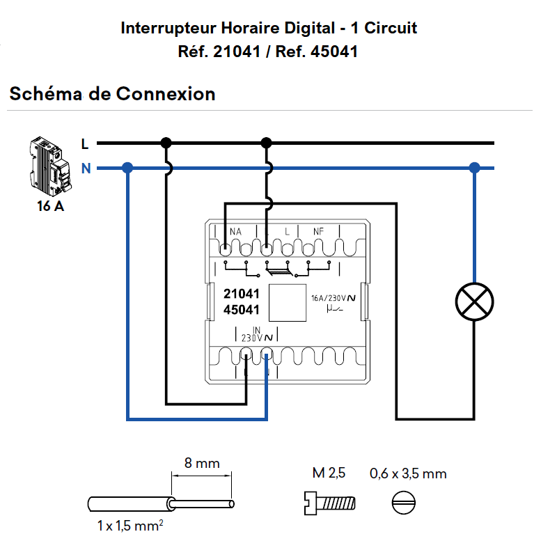 21041 45041 Schéma de connexion