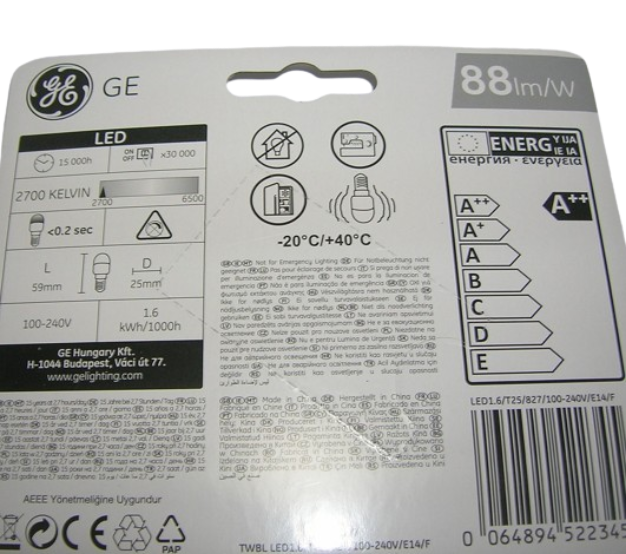 LED Pygmy 1,6W E14 lot de 2 ampoules - 1